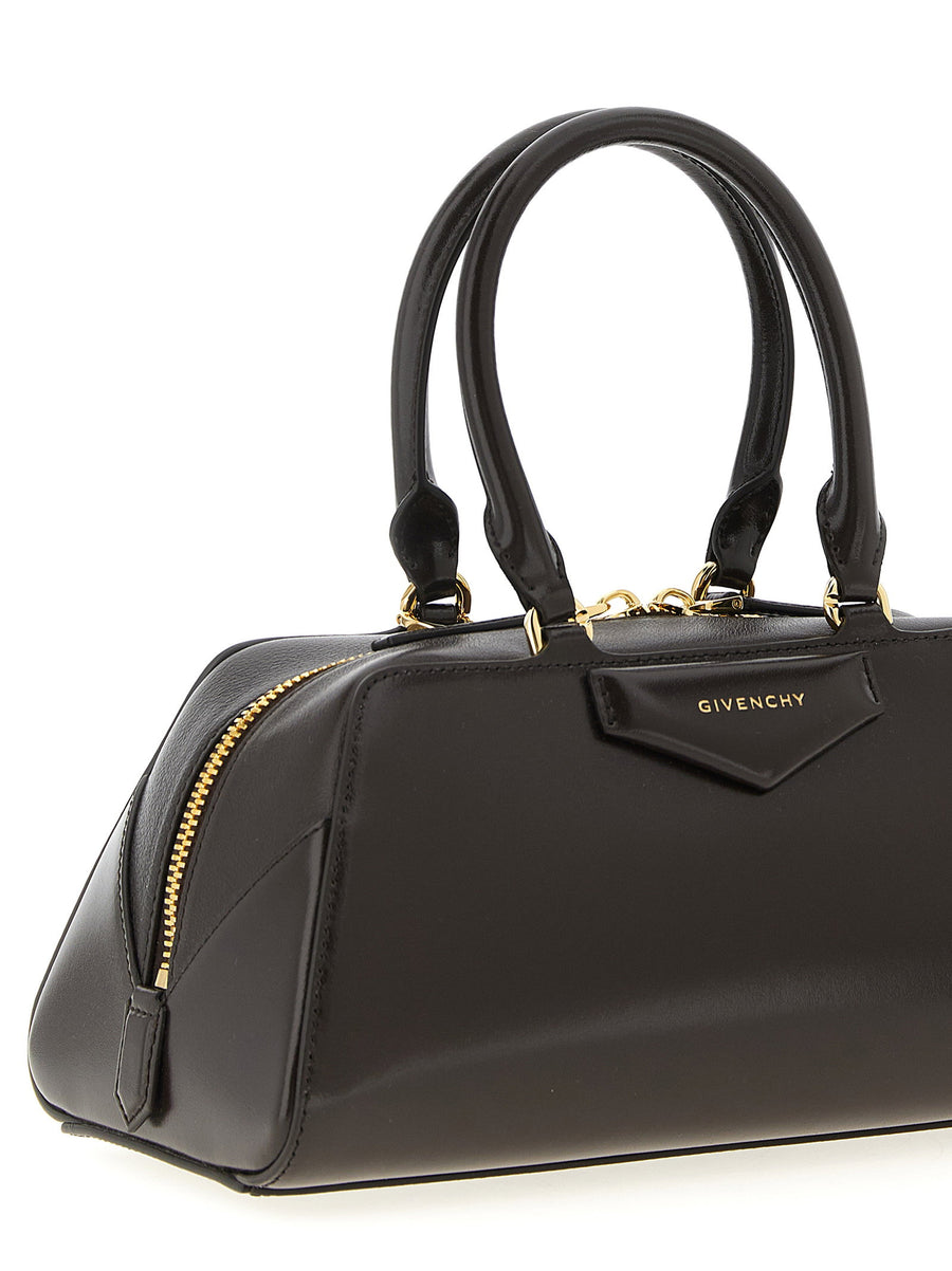 Givenchy Antigona East-West Small Handbag Brown Calfskin Leather With Architectural Precision For Women