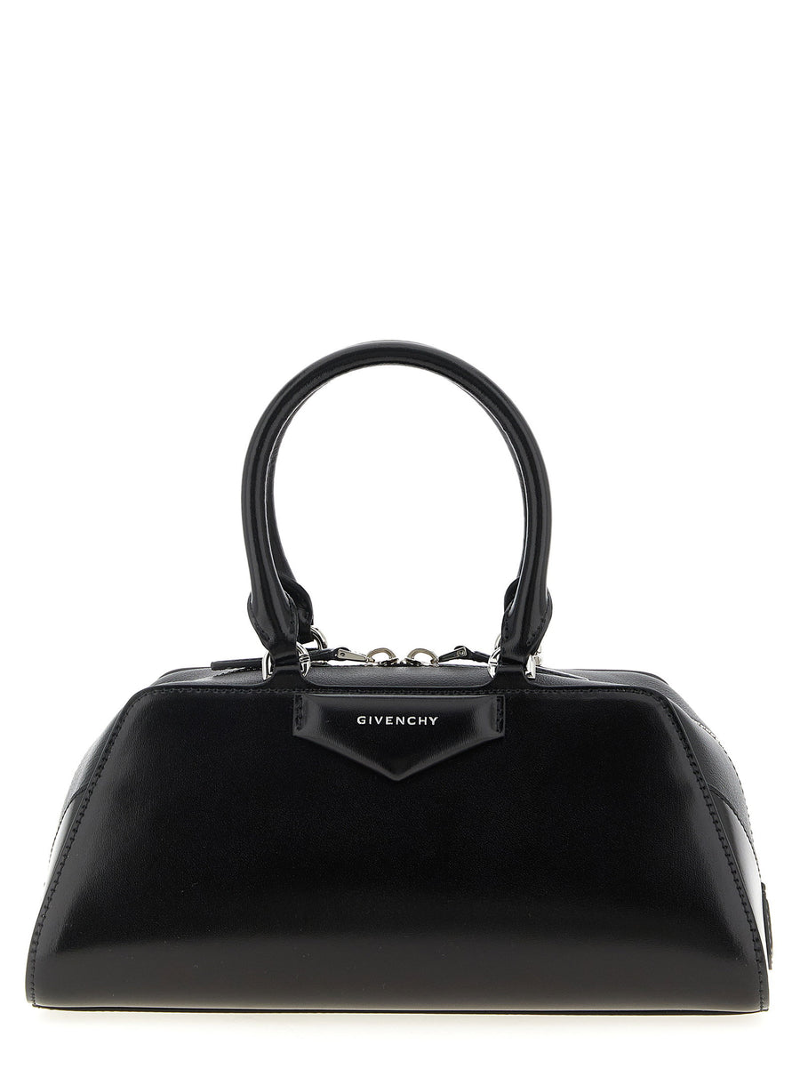 Givenchy Antigona East West Small Handbag Women Luxury Calfskin Black Origami Gusset