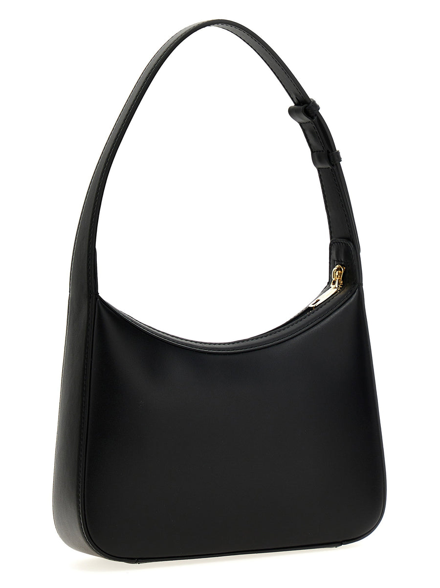 Dolce and Gabbana 3.5 Shoulder Bag Calfskin Black with Adjustable Strap, Zip Closure, Signature Logo for Women