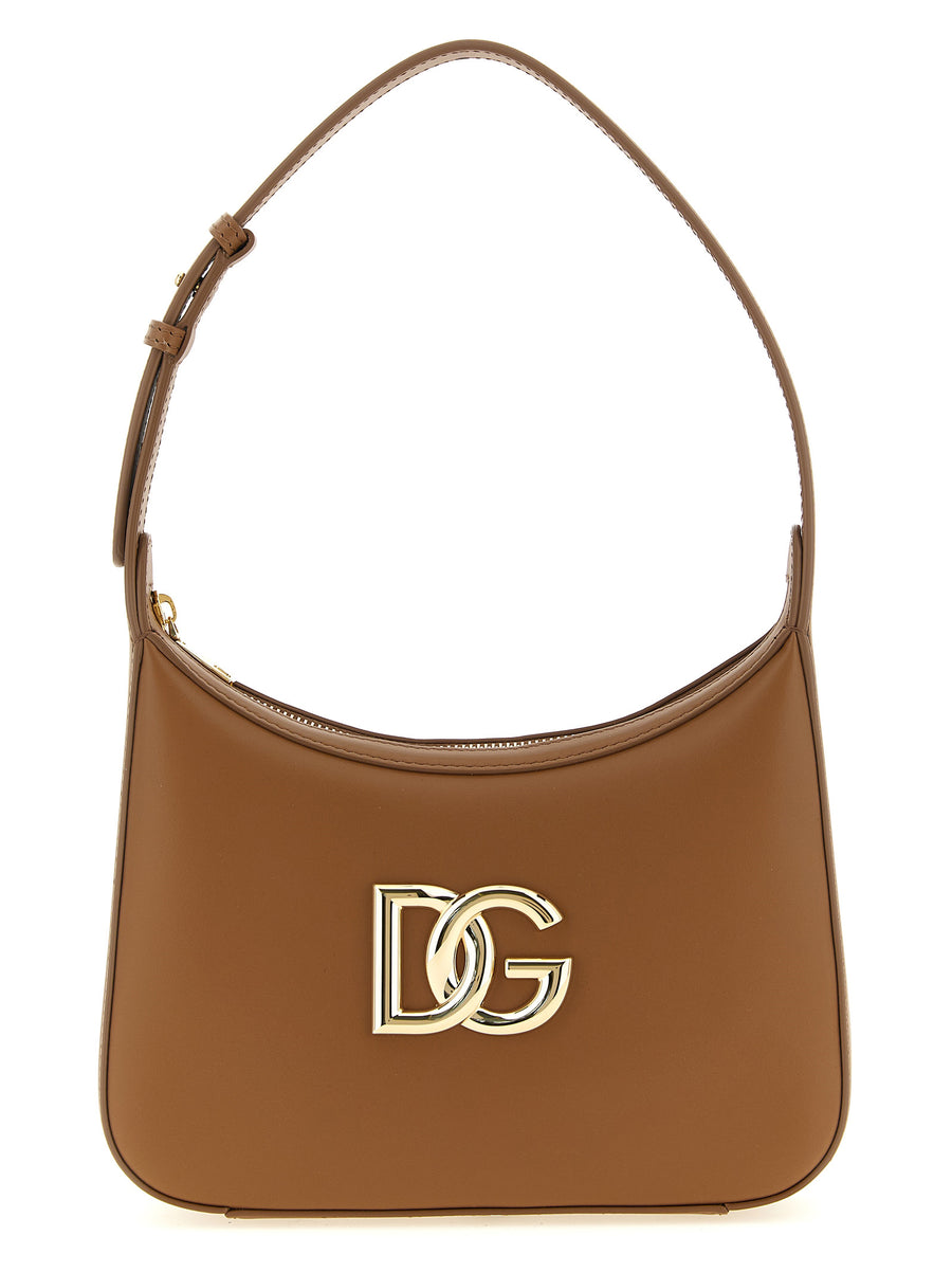 Dolce and Gabbana Shoulder Bag 3.5 Calfskin Brown Compact Luxury for Women Everyday