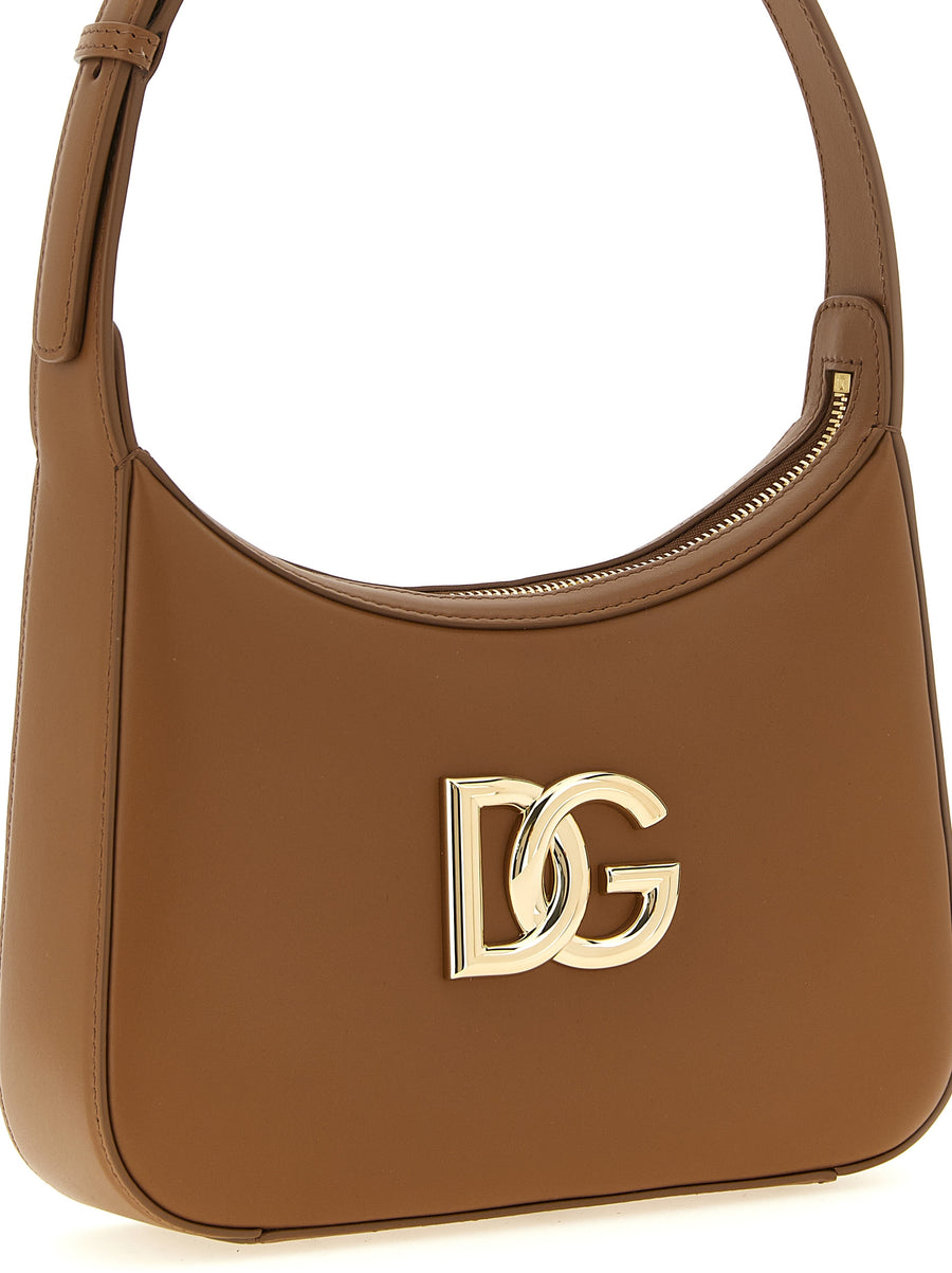 Dolce and Gabbana Shoulder Bag 3.5 Calfskin Brown Compact Luxury for Women Everyday