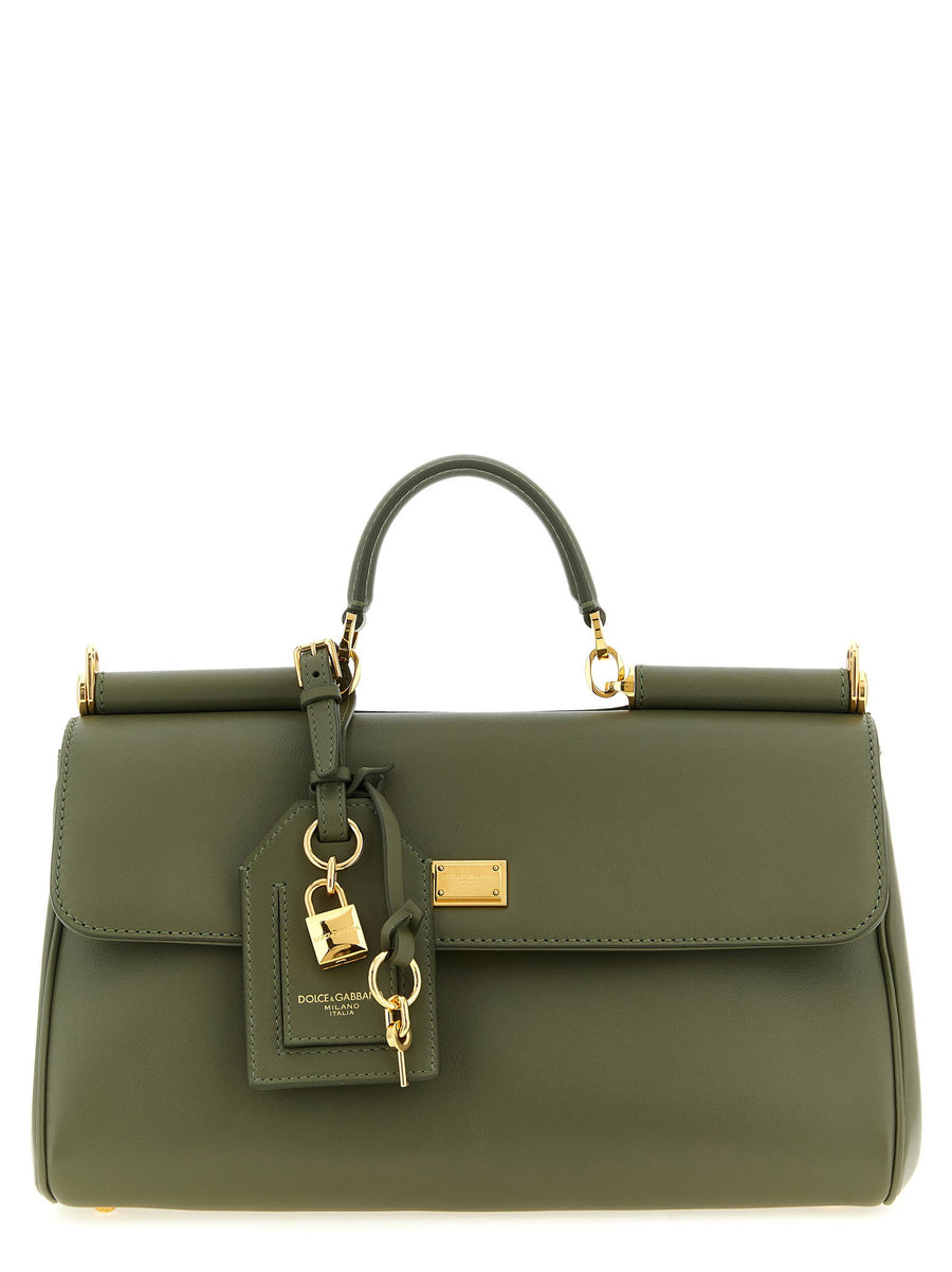 Dolce And Gabbana My Sicily Medium Handbag For Women Luxury Calf Leather Green Limited Edition