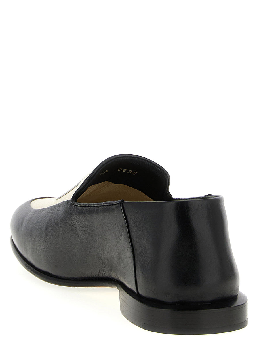 Givenchy Label Black Lamb Leather Moccasins With Front Logo And Non Slip Sole