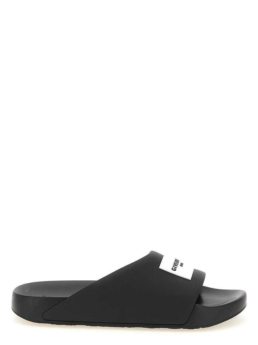 Givenchy Label Mules Black 100 Percent Polyurethane Sandals for Women