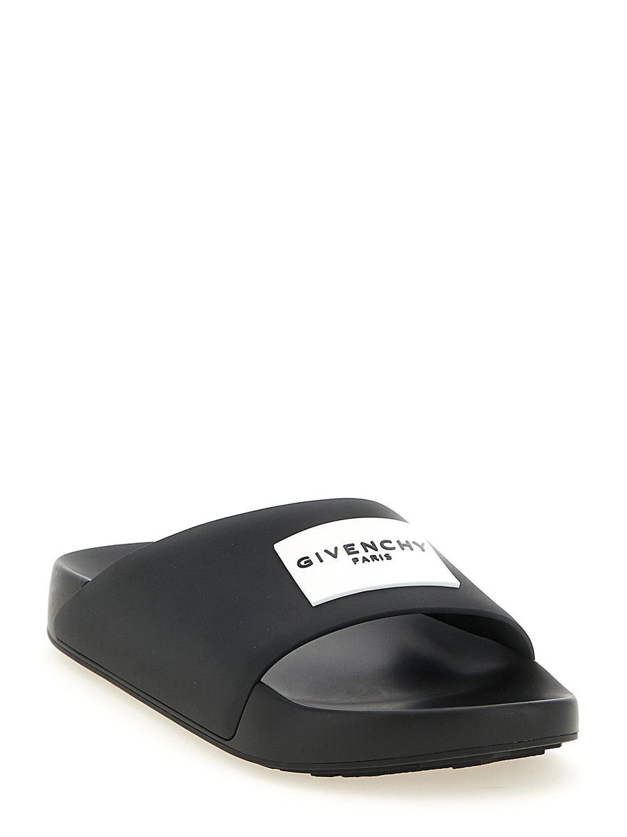 Givenchy Label Mules Black 100 Percent Polyurethane Sandals for Women