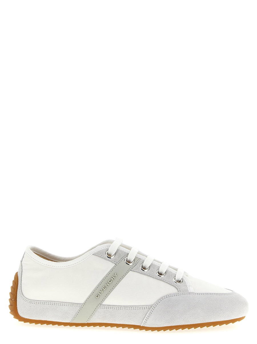 Givenchy Slim Sneakers For Men Luxury Minimalist White Nylon Suede Upper Smart Casual Everyday