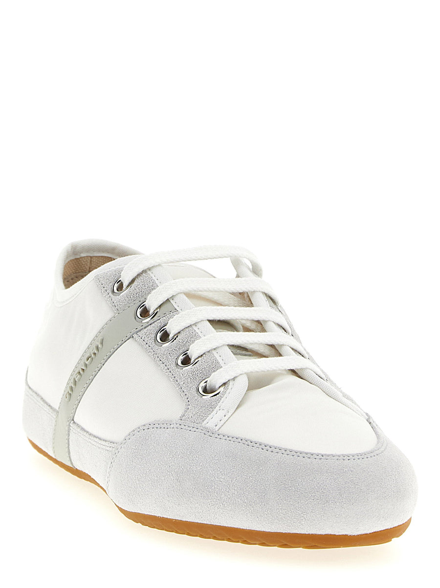 Givenchy Slim Sneakers For Men Luxury Minimalist White Nylon Suede Upper Smart Casual Everyday