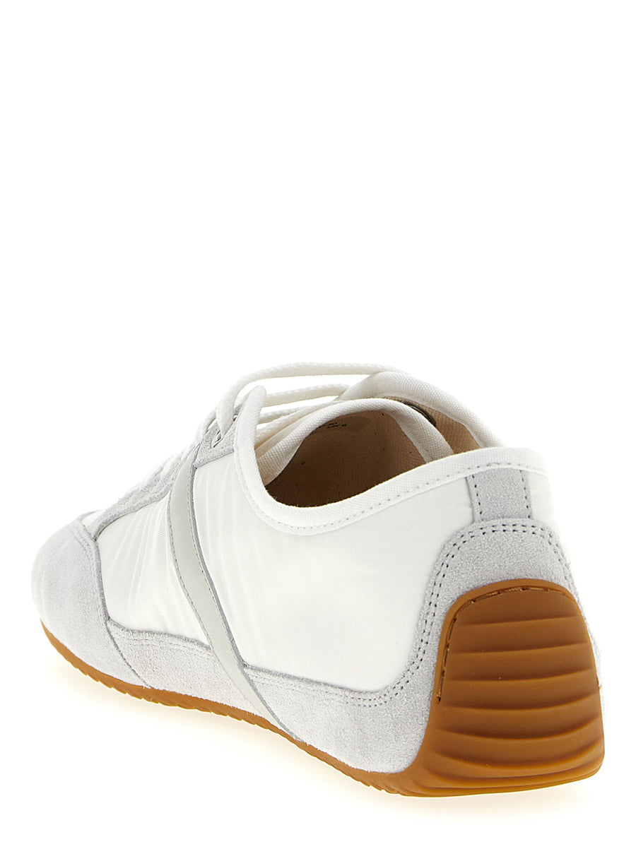 Givenchy Slim Sneakers For Men Luxury Minimalist White Nylon Suede Upper Smart Casual Everyday