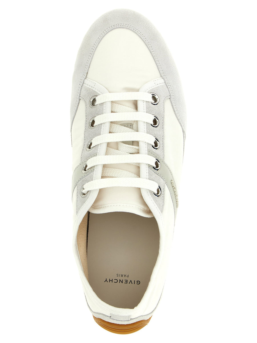 Givenchy Slim Sneakers For Men Luxury Minimalist White Nylon Suede Upper Smart Casual Everyday