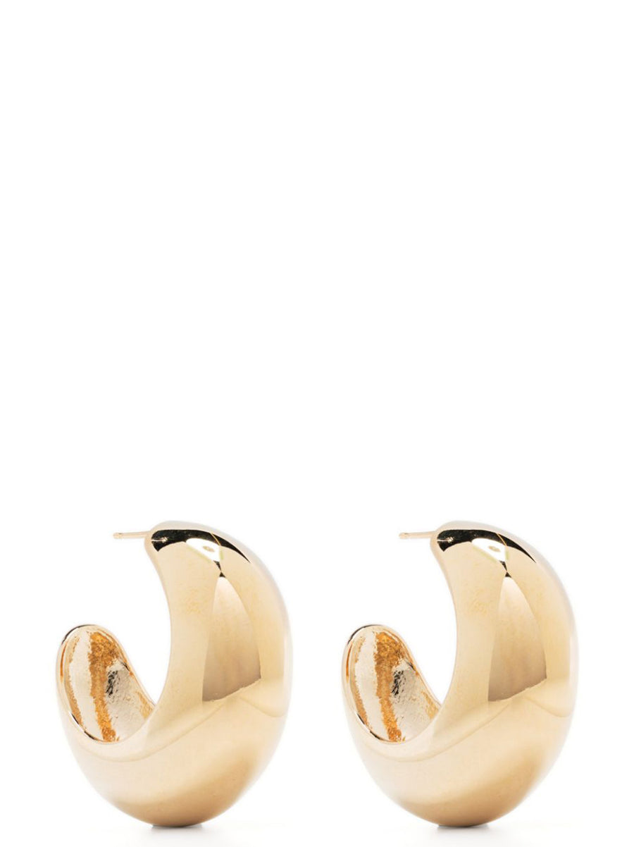 Isabel Marant Shiny Crescent Earrings For Women Gold Tone Brass Hoops Luxury Jewelry Statement
