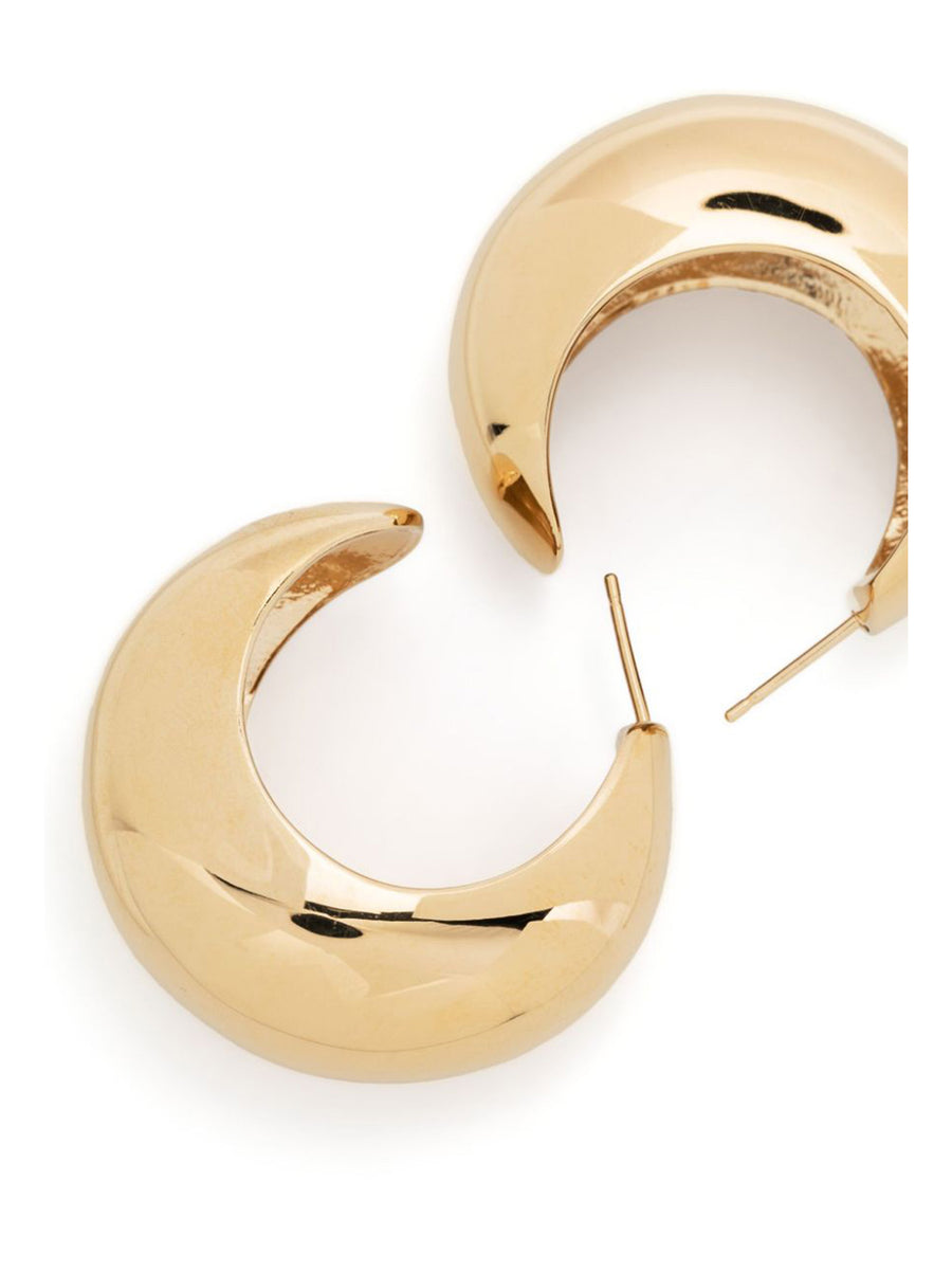 Isabel Marant Shiny Crescent Earrings For Women Gold Tone Brass Hoops Luxury Jewelry Statement