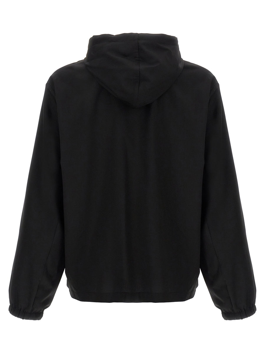 Givenchy Wool Hoodie For Men Premium One Hundred Percent Virgin Wool Black Zip Front Luxury Topwear