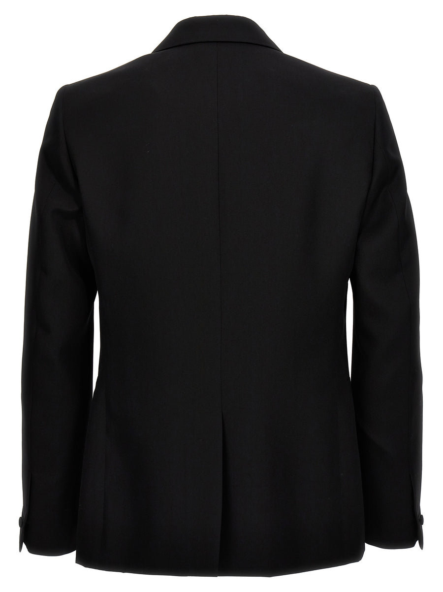 Givenchy Peak Lapel Wool Blazer for Women Luxury Double Breasted Satin Lapels Slim Fit