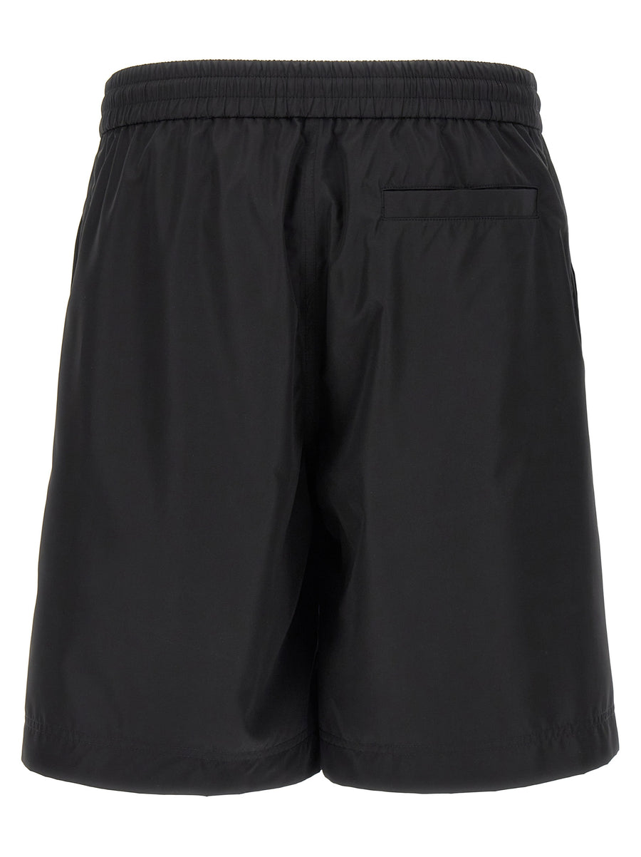Givenchy 4G Bermuda Shorts For Men Luxurious Black Polyester With Adjustable Drawstring Waist