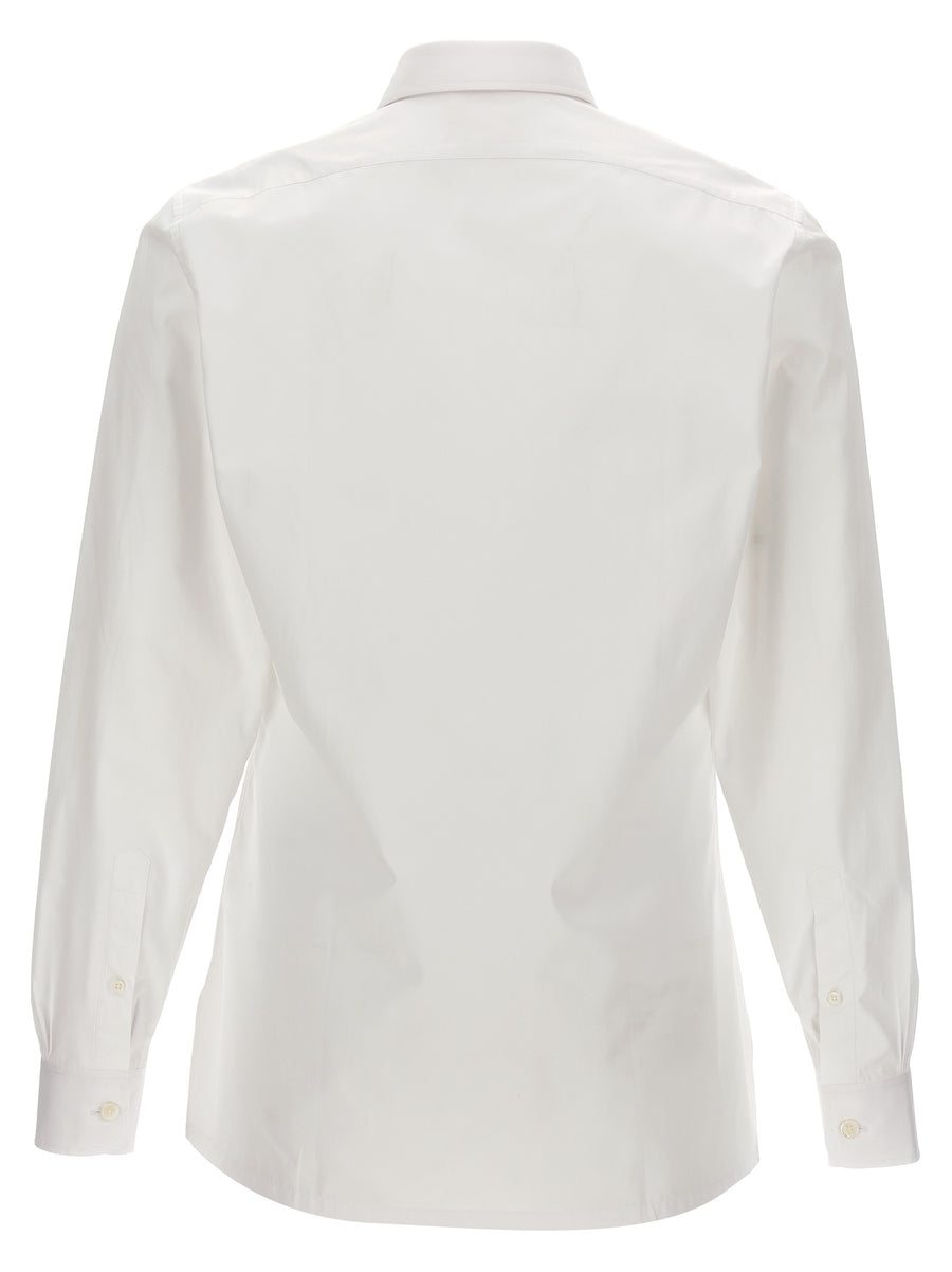 Givenchy Logo Embroidery Shirt For Men Luxury 100 Percent Cotton Poplin Versatile Refined Button Front
