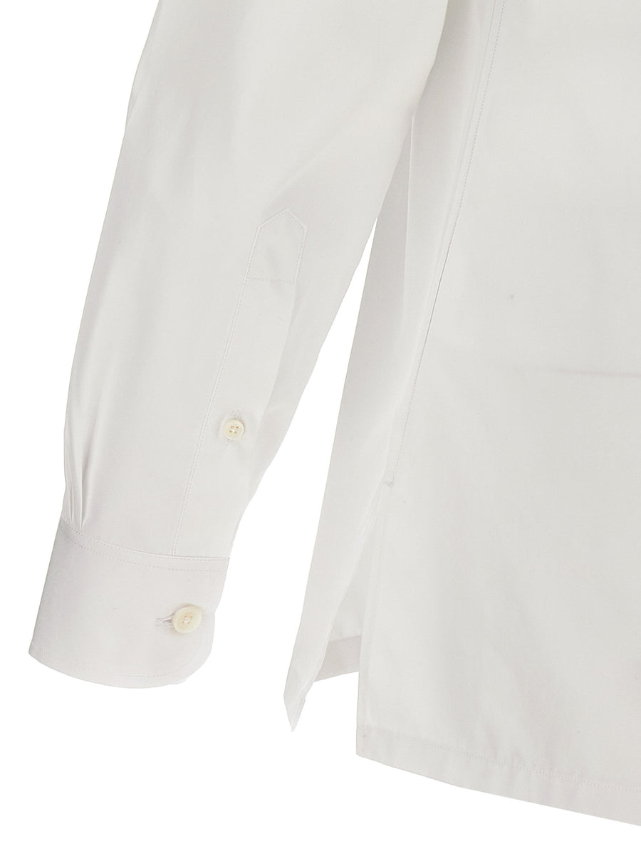 Givenchy Logo Embroidery Shirt For Men Luxury 100 Percent Cotton Poplin Versatile Refined Button Front