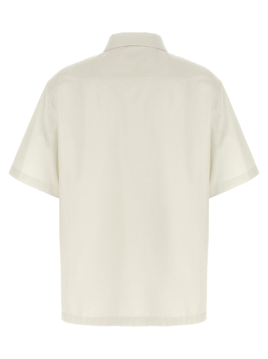 Givenchy Logo Embroidered Shirt For Men Beige One Hundred Percent Cotton Luxury Smart Casual Versatile Essential