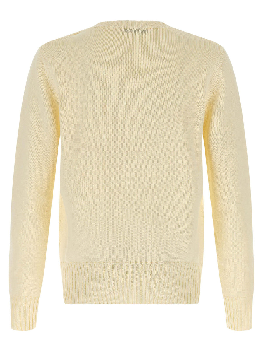 Givenchy Beige Logo Sweater For Men Premium 100 Percent Cotton Crewneck With Subtle Embroidered Logo