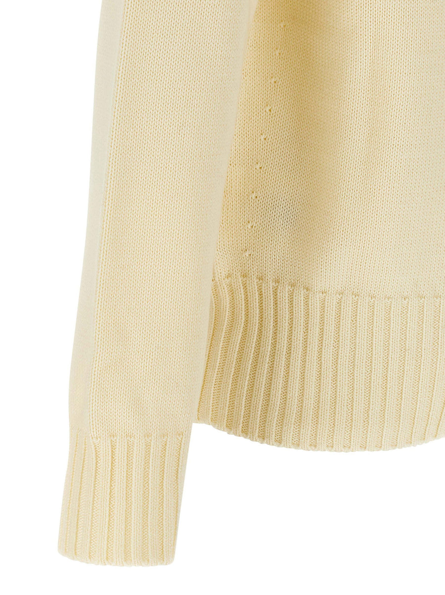 Givenchy Beige Logo Sweater For Men Premium 100 Percent Cotton Crewneck With Subtle Embroidered Logo