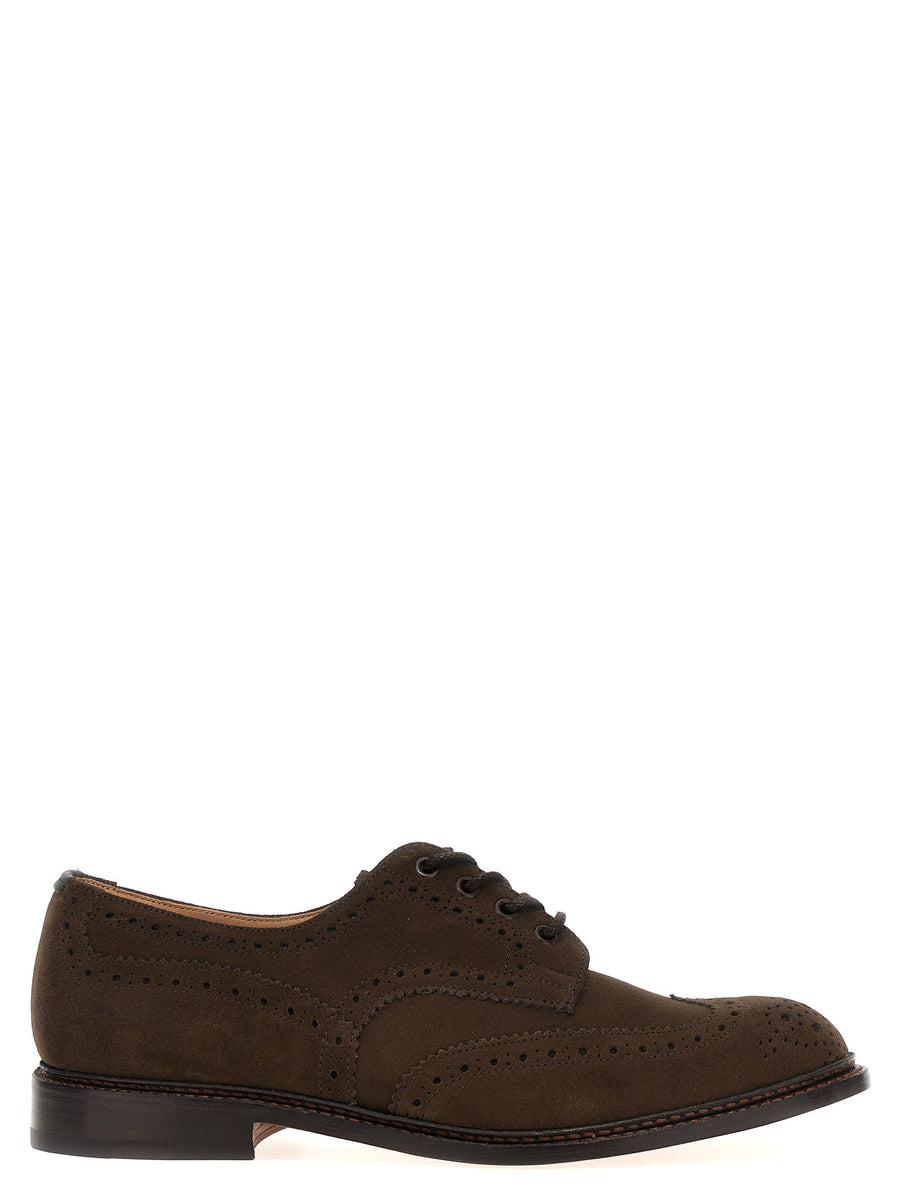Tricker's Bourton Lace Up Shoes For Men Timeless English Craftsmanship With Dovetail Embroidery Leather Sole