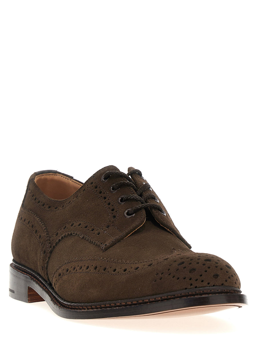 Tricker's Bourton Lace Up Shoes For Men Timeless English Craftsmanship With Dovetail Embroidery Leather Sole