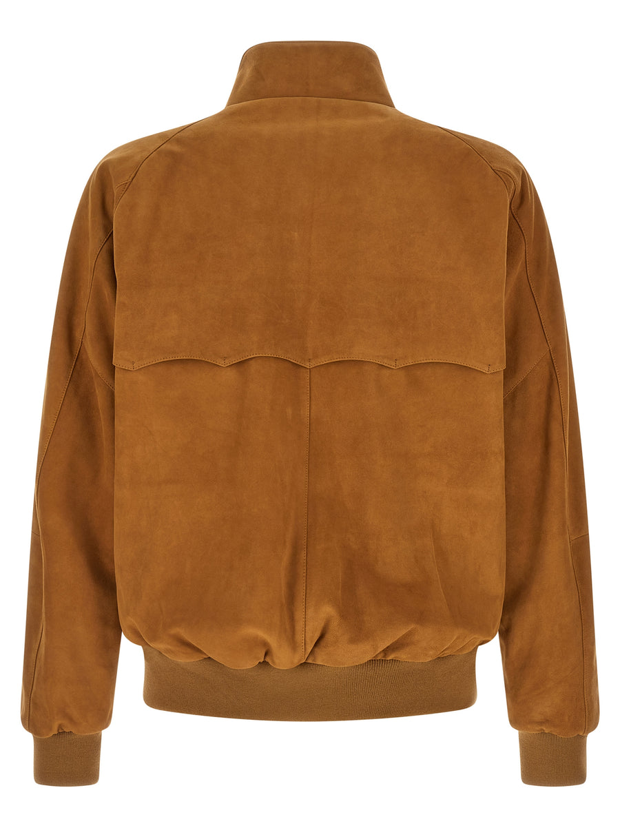 Baracuta G9 Harrington Jacket For Women Brown Goat Leather With Fraser Tartan And Premium Coolmax Lining