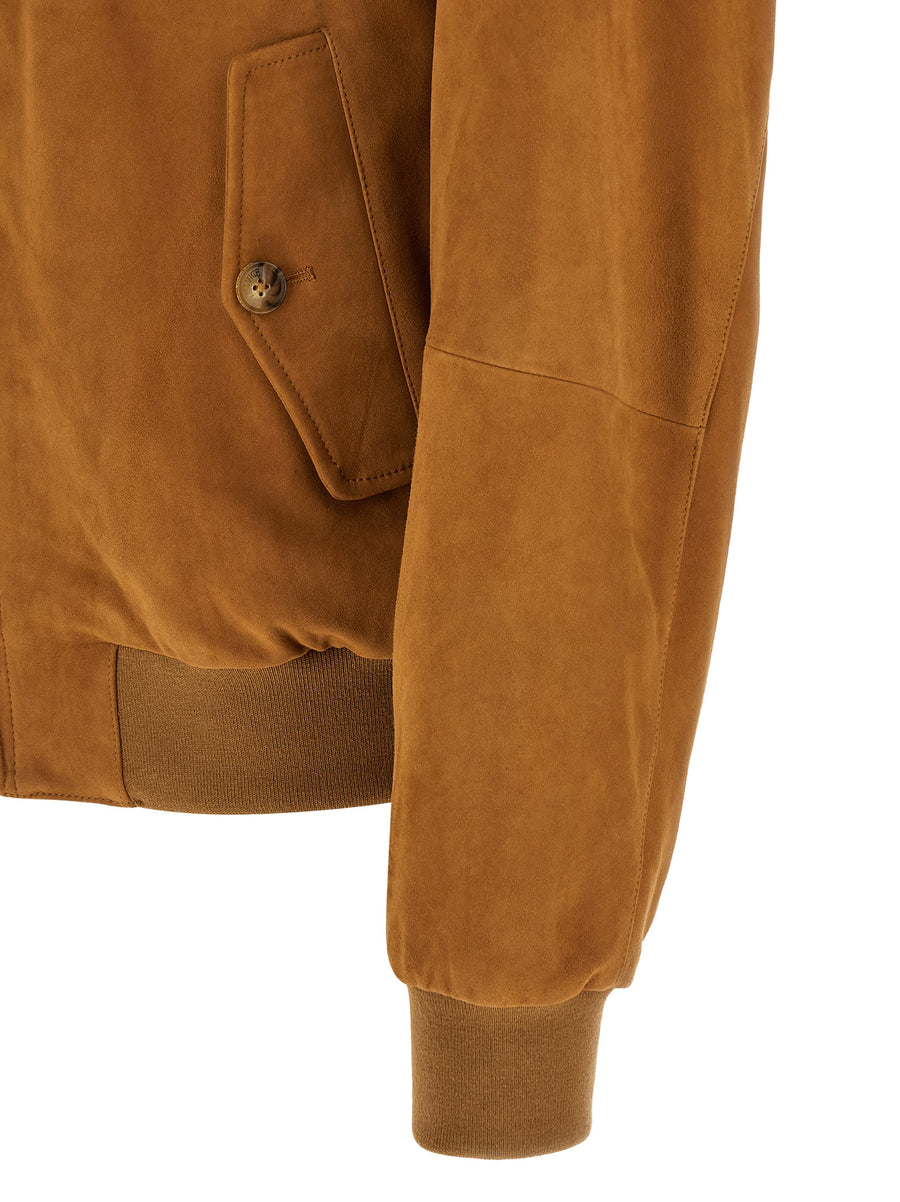 Baracuta G9 Harrington Jacket For Women Brown Goat Leather With Fraser Tartan And Premium Coolmax Lining