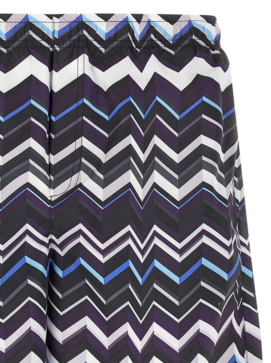 Missoni Zigzag Swimsuit For Men With Drawstring Waist