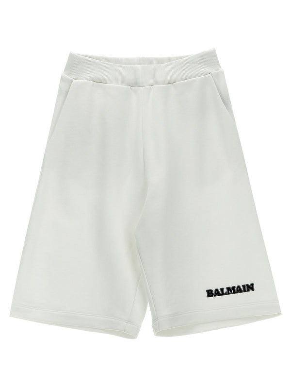 Balmain Kids Logo Print Bermuda Shorts