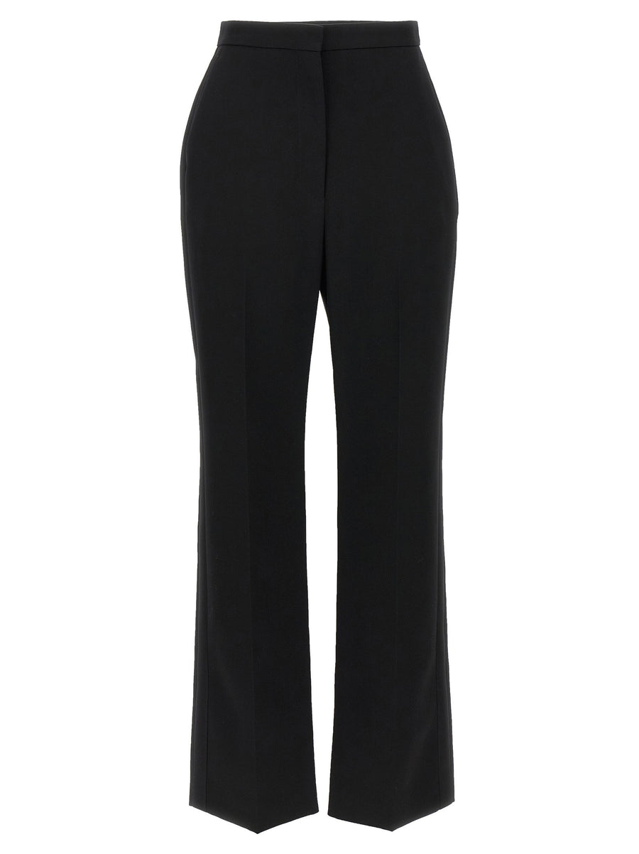 Givenchy Satin Band Pants for Women Wool Tailored Cigarette Trousers with Satin Side Stripes