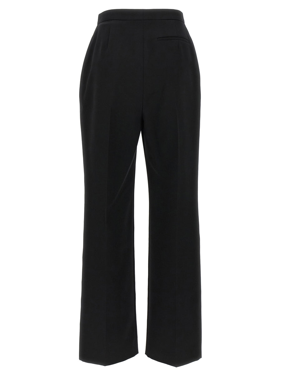 Givenchy Satin Band Pants for Women Wool Tailored Cigarette Trousers with Satin Side Stripes