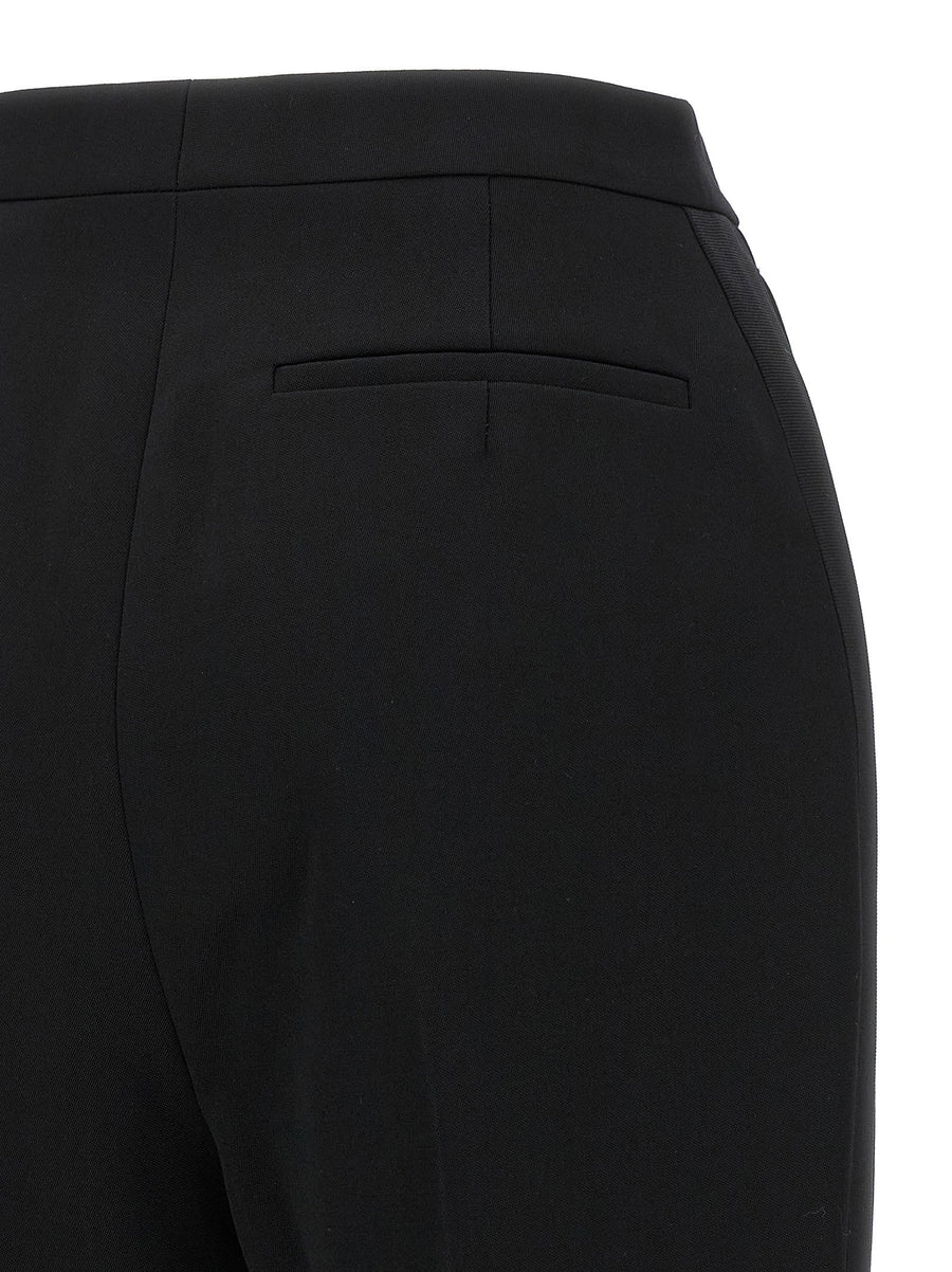 Givenchy Satin Band Pants for Women Wool Tailored Cigarette Trousers with Satin Side Stripes