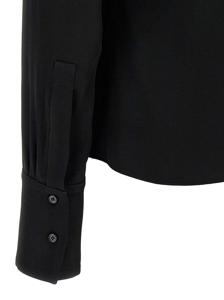 Givenchy Viscose Blouse With Adjustable Neck Sash For Versatile Women Workwear And Social Wear In Black