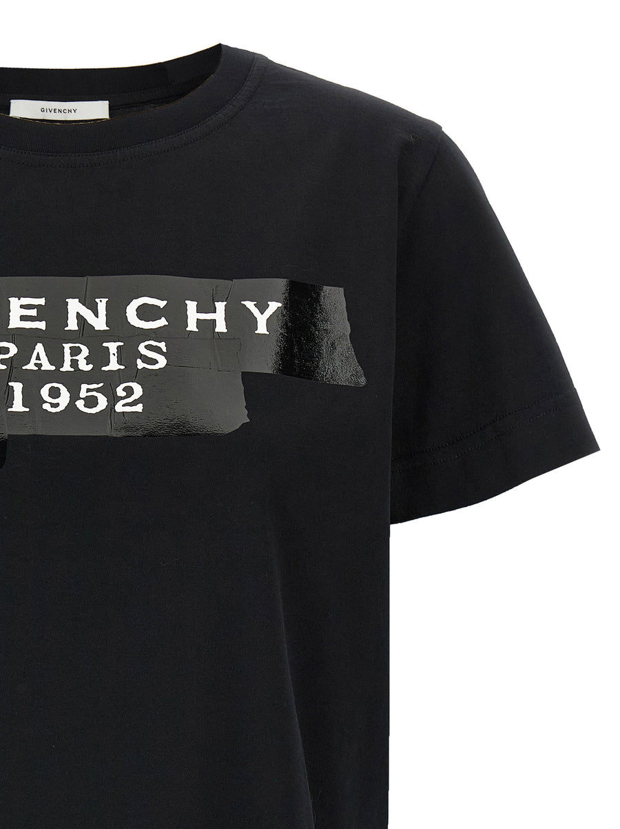 Givenchy Tape T Shirt for Women Luxurious 100 Percent Cotton with 3D Front Tape Detail Edition
