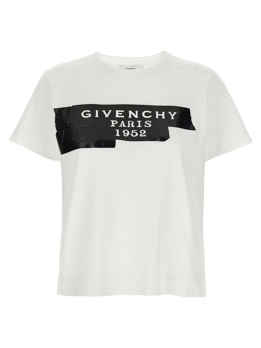 Givenchy Tape T Shirt For Women 3D Logo Front Detail 100 Percent Cotton Everyday Luxe Edition