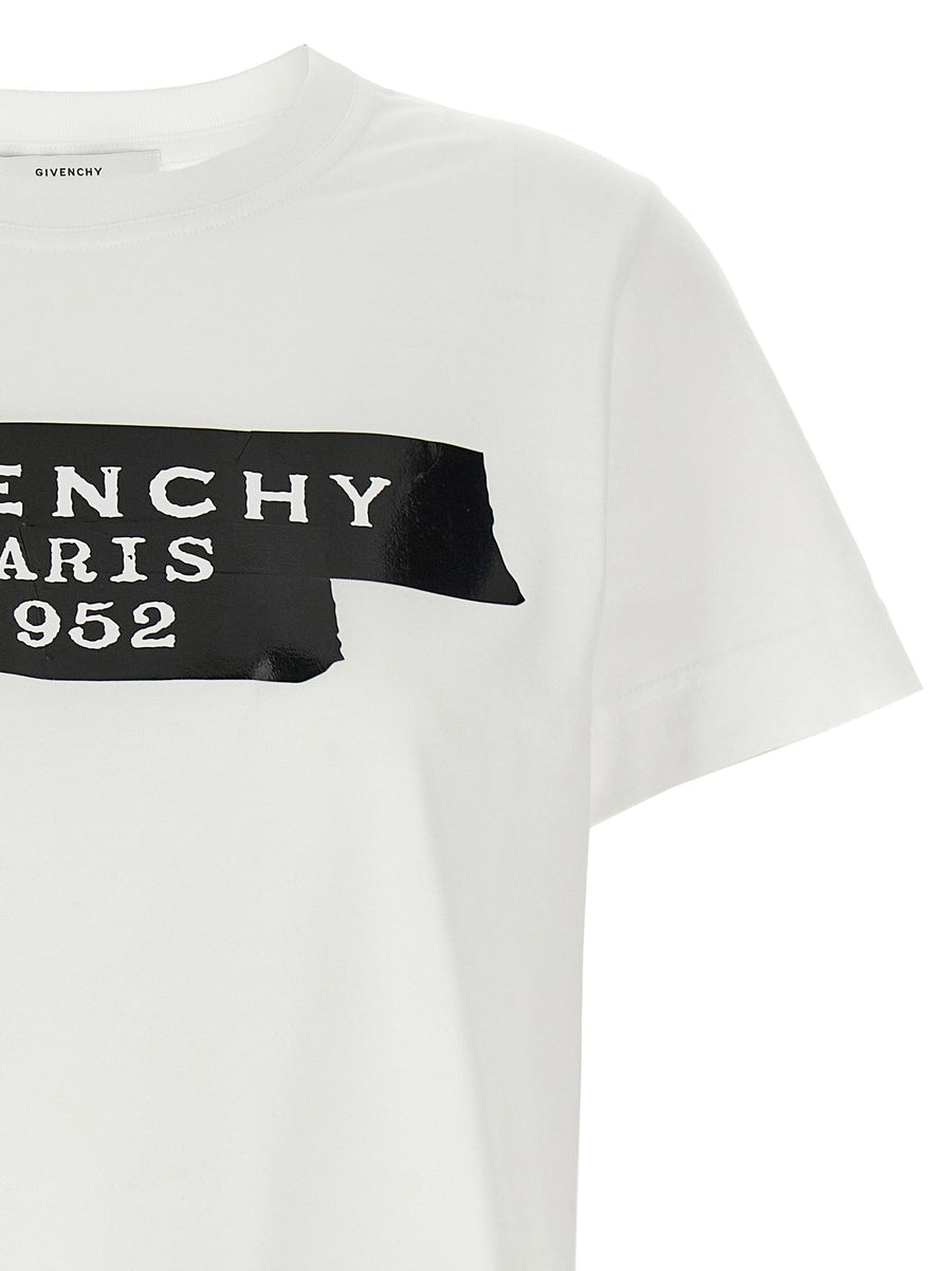 Givenchy Tape T Shirt For Women 3D Logo Front Detail 100 Percent Cotton Everyday Luxe Edition