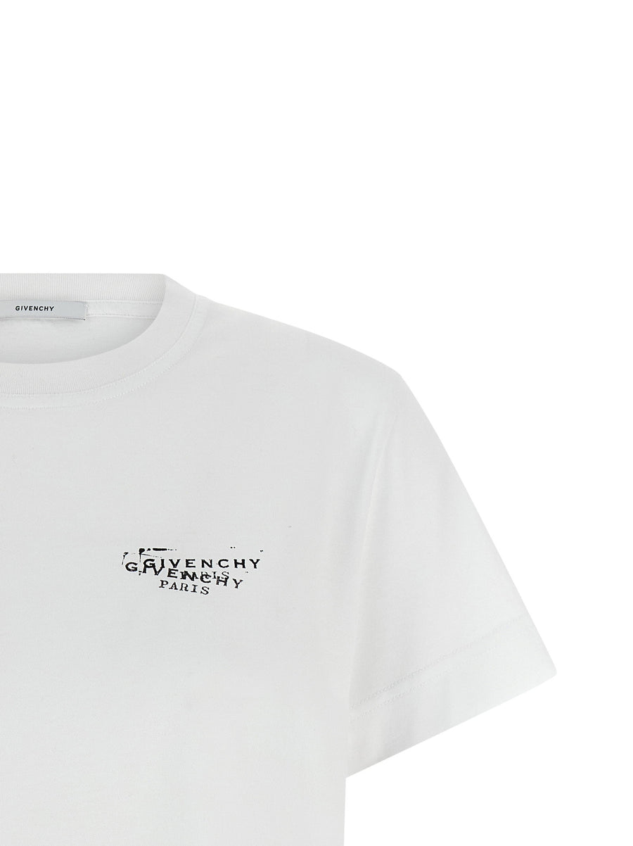 Givenchy Logo Stamp T Shirt For Women Luxury Everyday Wear Soft Cotton Crew Neck