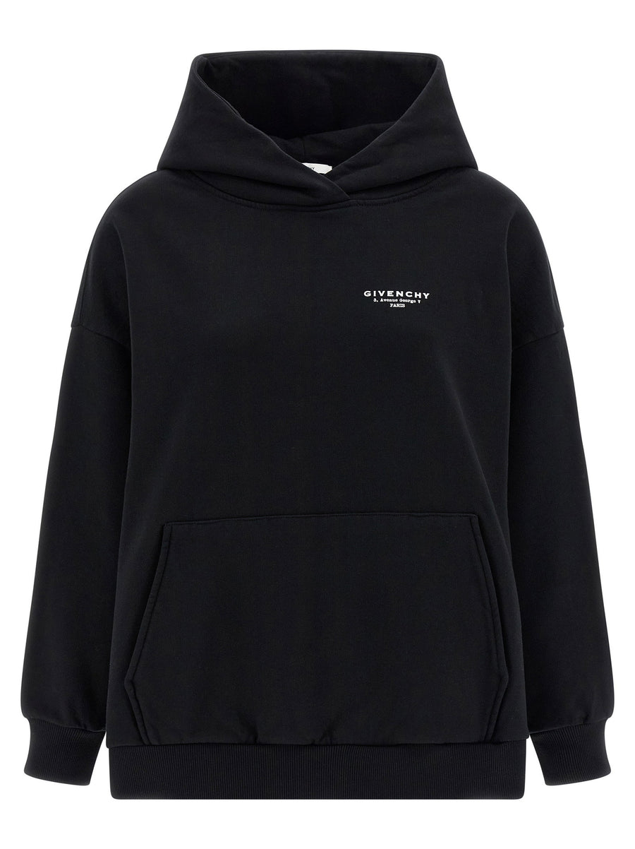 Givenchy Logo Print Hoodie For Women Heavy Brushed Cotton Luxury Streetwear Essential
