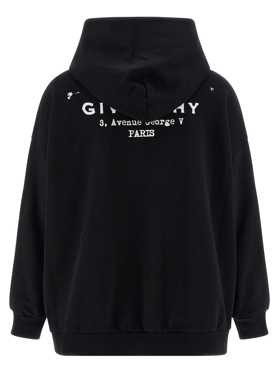 Givenchy Logo Print Hoodie For Women Heavy Brushed Cotton Luxury Streetwear Essential