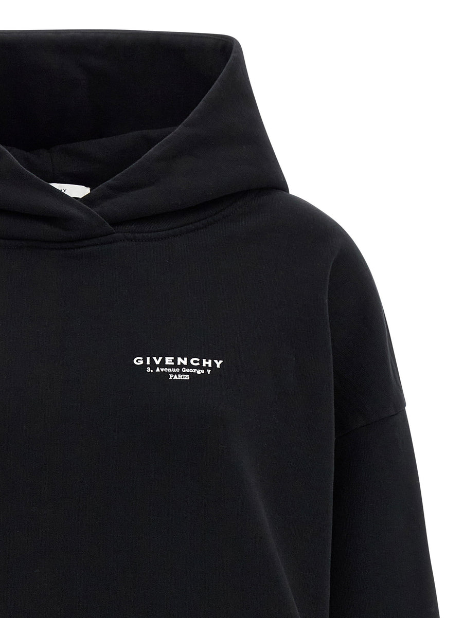 Givenchy Logo Print Hoodie For Women Heavy Brushed Cotton Luxury Streetwear Essential