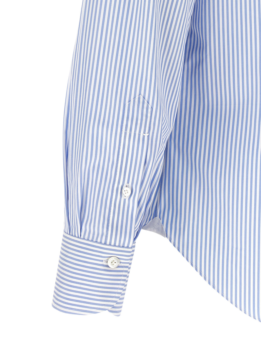 Finamore Napoli Shirt For Men Luxury Striped Cotton Poplin One Hundred Percent Cotton Polished Everyday Elegance