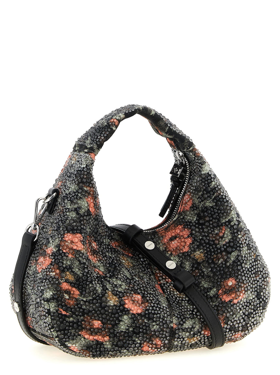 Ganni Mini Hobo Flowers Handbag