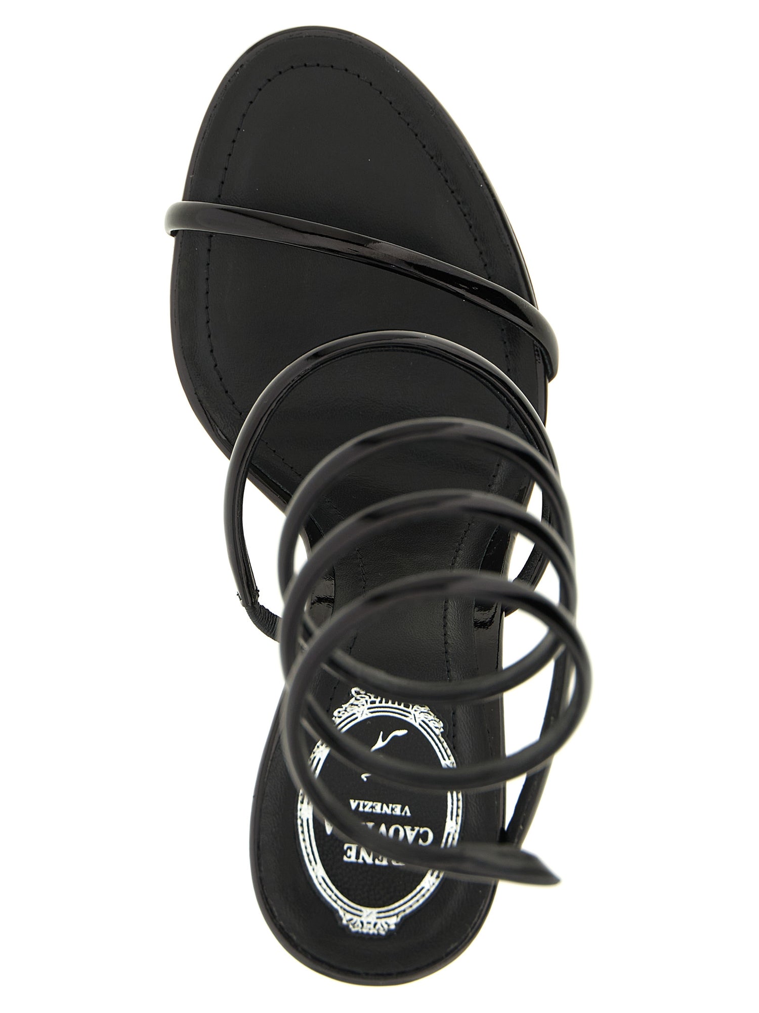 René Caovilla Cleo Metallic Sandals