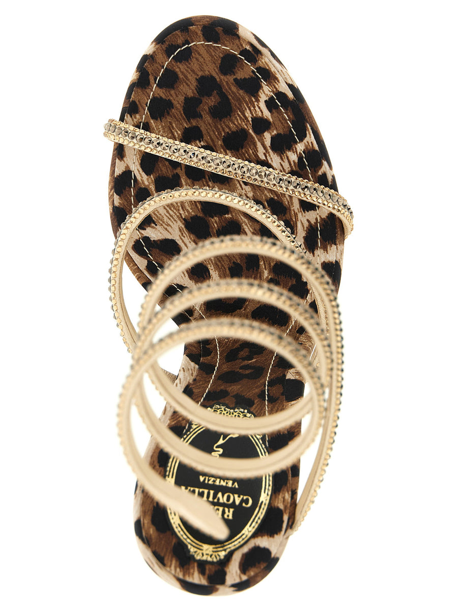 René Caovilla Cleo Leopard Sandals