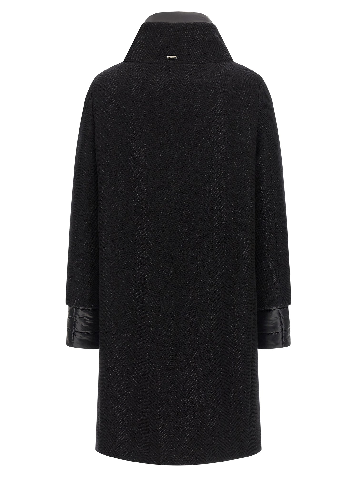 Herno Lamé Thread And Wool Coat