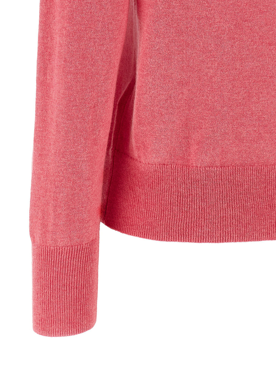 Marant Etoile Karina Cardigan Luxurious Cotton Wool Blend With Logo Embroidery And Horn Button Closure For Women