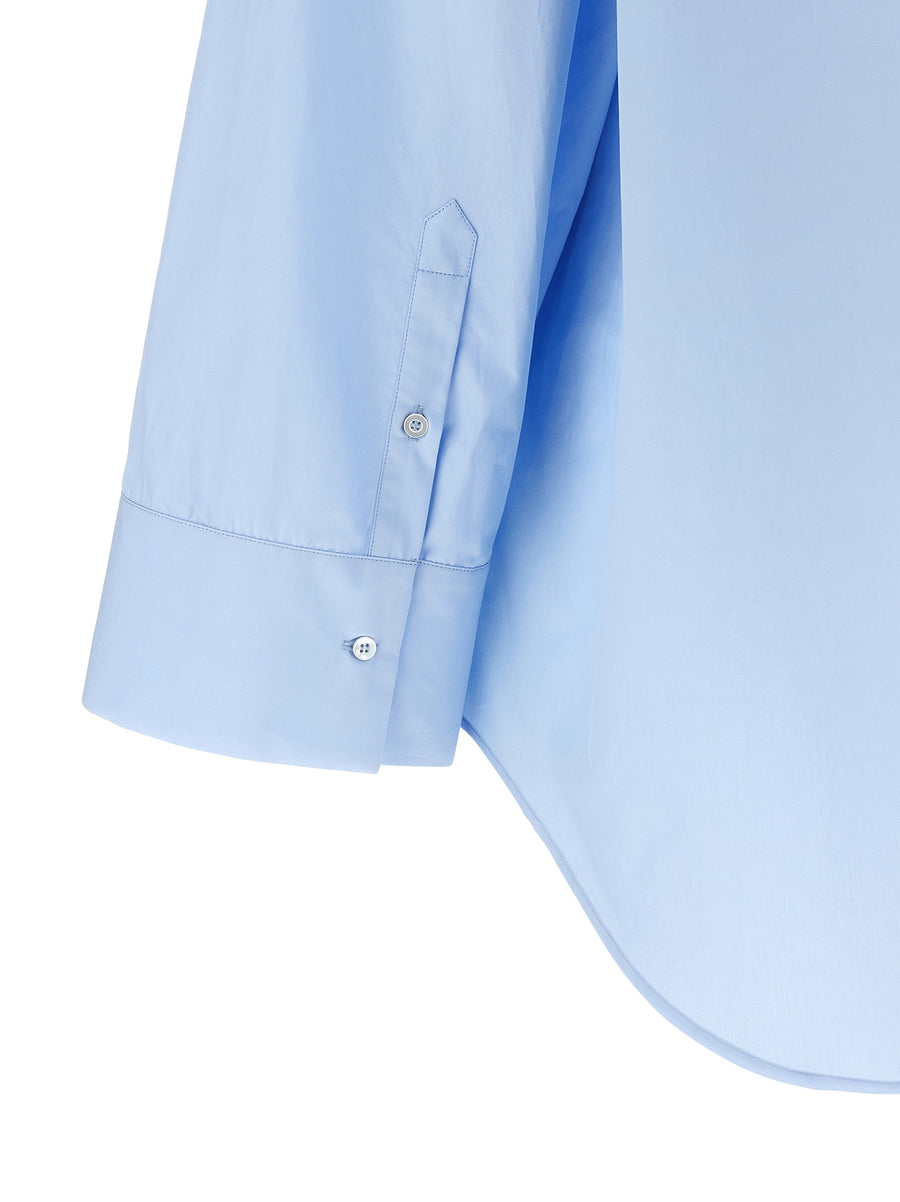 Fabiana Filippi Poplin Shirt For Modern Women Luxurious Oversized 100 Percent Cotton V Neck