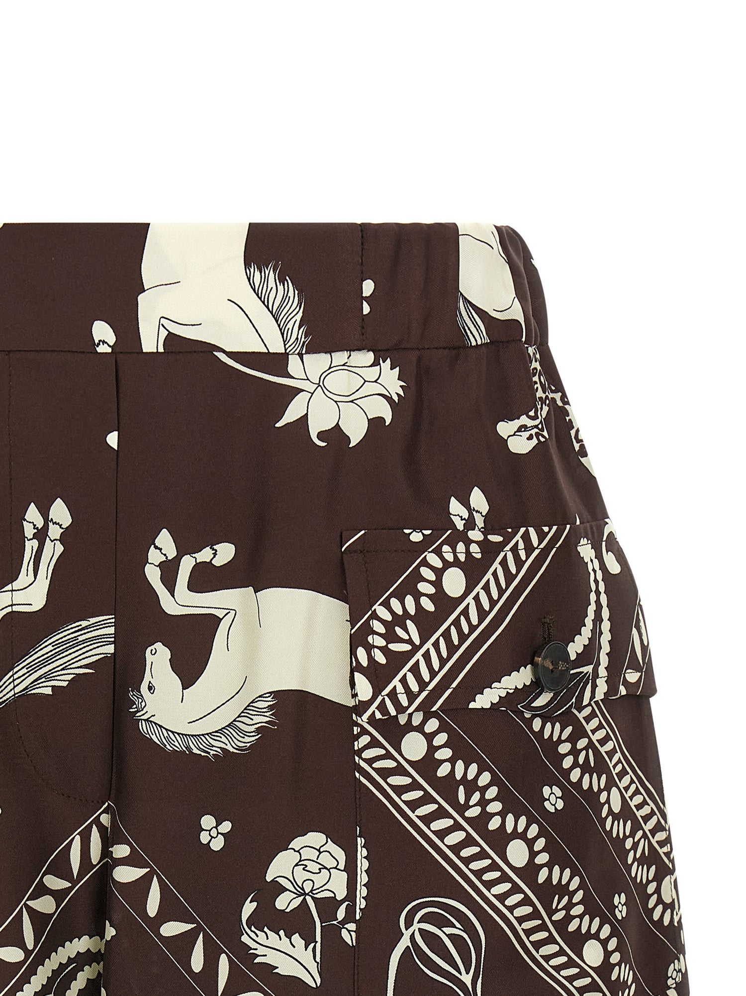Alberto Biani Bandana Print Bermuda Shorts