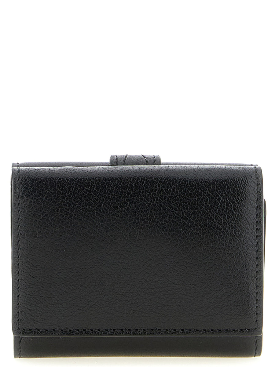 Chloé Paddington Trifold Mini Wallet For Women Compact Leather With Gold Hardware And Secure Organization
