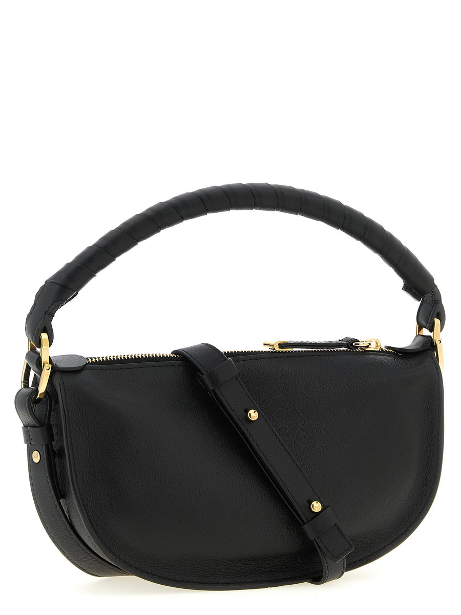 Chloé Marcie Mini Shoulder Bag Calfskin Leather With Signature Saddle Stitching For Women